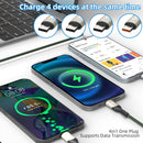 2Pack 4FT Multi Charging Cable ，USB C Splitter Cable，4 in 1 Fast Charging QC3.0 Nylon Braided Charging Cord with 4 Type-C Cable, for iPhone 17/16/15 Pro Max/Android and Tablets (USB C Splitter Cable) 2