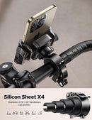 JOYROOM Motorcycle Bike Phone Holder Mount - [Not Block Camera] Bicycle Phone Holder Handlebar Cell Phone Clamp - [Silicone Wrapped] Scooter Phone Holder for iPhone Samsung 4.7''-7'' Smartphones — 6