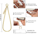 MOUTAKEY Phone Wrist Strap Metal Phone Chain Wristlet Detachable Cellphone Lanyard with 2 Tether Tabs iPhone Wrist Strap For Women iPhone Bracelet Wristlet for girls Shopping Traveling Party Walking photo 4