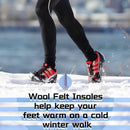 Janmercy 5 Pairs Wool Felt Insoles Warm Shoe Inserts, Men's 9/ Women's 10 — 6