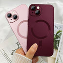 ankofave Magnetic Case for iPhone 15 Plus Phone Case for Women, Matte Luxury Soft Metallic Luster Design and Camera Lens Protector, Compatible with Magsafe Case for iPhone 15 Plus 6.7"-Red Wine — 5