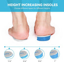 Heel Lift Inserts for Women Shoes - Sumifun Adjustable Orthopedic Shoe Lifts for Uneven Legs - Gel Heel Inserts for Leg Length Discrepancy - Blue - Small — 2