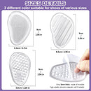 Metatarsal Pads Women, Forefoot Gel Pads Shoe Inserts, Foot Cushion Pads Reusable All Day Pain Relief, Ball of Foot Cushions, Anti Sliding Shoe Pad, Reduce Blisters, High Heel Inserts (3-Pairs) 3