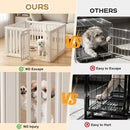 Dog Playpen Indoor,Puppy Playpen,White 23.6" H, 8 Panels — 3