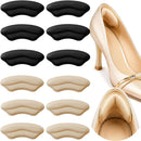 6 Pairs Heel Grips for Shoes, Heel Pads for Shoes Too Big & Loose Shoes, Self-Adhesive Heel Liners to Prevent Heel Slip, Blisters & Rubbing, Soft Shoe Back Protectors for Women Men, Black & Beige - 6-Pair Unisex (3 Black + 3 Beige) — 1