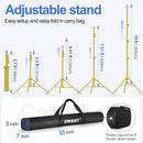 EMART Backdrop Stand 10x10FT Adjustable Back Drop Stand for Party -Gold | Titanium Gold — 3