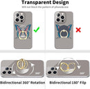 TACOMEGE Transparent Clear Phone Ring Grips Holder Kickstand, Gold photo 3