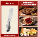 Butter Knives 4 Pieces Stainless Steel Cheese Butter Spreader Knife Set for Cold Butter, Cream Cheese, Jam, Pastry,… — 2