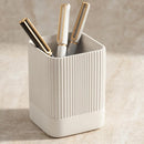 KIBAGA Aesthetic Pen Holder for Desk - Modern Concrete Pencil Holder & Cup — 1