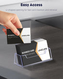 Uniclife 2 Pack Acrylic Business Card Holder for Desk, 60 Card Capacity — 3