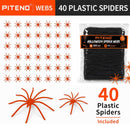 Piteno® 1200 sqft Spider Webs Halloween Decorations with 40 Fake Spiders, Stretchable Halloween Spider Webs for Indoor Outdoor Haunted House Yard Porch Party Decor (Black) — 3