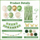 Sage Green Birthday Decorations for Women Men with Butterfly Sticker — 3