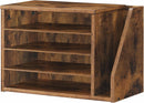 HOOBRO Mail Sorter, Literature Organizer with Adjustable Shelves, Paper Organizer for Office, Home, Wood Countertop File Holders, Mails, Magazines, Rustic Brown FG41WF01 — 1
