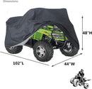 ATV Cover with Buckle Waterproof, 420D Heavy Duty Ripstop Protects 4 Wheeler from Snow Rain Sun,Outdoor Storage Quad Cover for Polaris Sportsman Yamaha Honda Kawasaki 102'' x44'' x 48'' — 4