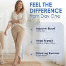ABSOLUTE SUPPORT Women Compression Leggings 20-30mmHg, Beige, Large — 3