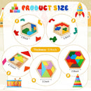 Jerify 5 Pack Wooden Tangram Puzzle for Kids, Brain Teaser Puzzles — 4