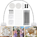 RUBFAC Balloon Arch Kit, 8ft Tall & 9ft Wide Adjustable Balloon Arch Frame Stand with 2 PVC Bases,2 Water Fillable Bags, 50pcs Balloon Clips for Wedding Party Baby Shower Supplies Christmas Decoration — 1