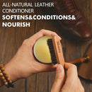CUTEUP Leather Boot Care Kit – Mink Oil, Saddle Soap, Waterproofing Wax, Shoe Brush, Leather Cleaner and Conditioner Kit | Brown — 4