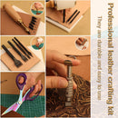 Tikjiua 456Pcs Leather Tooling Working Kit, Leather Crafting Tools with Bag | 456 Pcs — 5