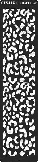 CrafTreat Reusable Cheetah Print Stencil – 3x12 Inches for Painting on Wood, Fabric, Canvas, Walls, and More – Perfect for DIY Crafts and Home Art Projects | Cheetah 3"x 12" — 1