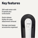 Amazon Basics 6-Speed Electric Hand Mixer with Turbo and Stainless Steel…