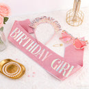 Atoden Birthday Girl Sash Glitter Headband Tiara Crown Sunglasses Pink Happy Birthday Decorations Party Favors Accessories for Adult Women Princess Outfits Gifts — 8