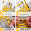 ZHENTOR Elastic Shoe Laces, Elastic No Tie Shoelaces for Sneakers, One Size Fits All Adults and Kids Shoes | Black | 1 Pair — 4