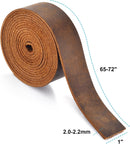 Leather Strap, 1 Inch Wide Flat Genuine Leather Strips for Crafts | DK Brown — 2