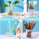 Crtiin 20 Pcs Acrylic Pen Holder Pencil Cup Desk Organizer, Clear — 3