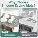 Silicone Dish Drying Mat for Kitchen Counter, 23" x 17" Grey-1pcs — 4