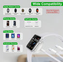 TOP-UP 3 in 2 USB C Cable for Apple Watch Charger (4FT/1.2M) – Fast Multi Charging Travel Cable Compatible with iWatch Ultra 2/SE 2/Series 11–1, iPhone 17/16/15 Series, iPad, AirPods 7