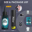 Akisey 100g UV Resin Kit with Light for Bonding & Fast Curing in Seconds — 5