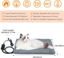 INVENHO Heated Cat Bed, Waterproof Adjustable Temperature Dog Cat Heating Pad with Timer, Indoor Pet Heating Pad for Cats Dogs Electric Pads for Dogs Cats, Pet Heated Pad (S: 18" x 16") — 5