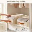 Homsorout Fabric Storage Bins for Organizing - 6 Pack Large Trapezoid Collapsible Storage Bins with Front Handle, Closet Organizers and Storage for Bedroom, Home Shelves, Small Spaces, Beige — 4