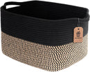 Goodpick Woven Storage Basket for Shelves, 13" x 10" x 9", Black Jute — 1