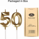 50th Birthday Candles,Gold Number 50 Cake Topper for Birthday Decorations Party Decoration | : — 6