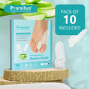 Promifun Bunion Cushion Protector, 10 Packs of Bunion Corrector Pads with Separator for Big Toe, Gel Shield for Foot Pain Relief, Calluses, Corns - White — 6