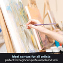 CONDA 8x8 inch Stretched Canvas for Painting, Pack of 8, 100% Cotton, 5/8 Inch Profile Value Bulk Pack for Acrylics, Oils Painting | 8x8 inch, 8 Pack — 7