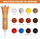 12 Colors Leather Repair Kit - for Furniture Car Seats Couches Sofa Shoes Boat, Leather Dye Restore Scratches Tears Holes, Purses Jacket — 2