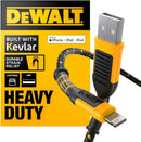 DEWALT Heavy Duty USB to Lightning Cable [Apple Mfi Certified] Durable, 4FT 1