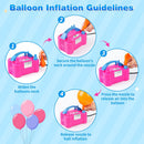 Electric Balloon Pump, Portable Electric Balloon Blower Machine Balloon Air Pump Dual Nozzle 110V 600W Balloon Inflator for Party Decorations | Rose red — 4