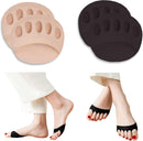Reusable Honeycomb Fabric Forefoot Pads Soft Ball of Foot Cushions Metatarsal Pads for Women Men Prevention Pain Relief (Black,Beige) 1