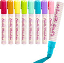 Celepen Window Chalk Markers for Cars Glass Washable, 8 Colors Macaron Jumbo Liquid Chalk Marker Pens with 10mm 3 in 1 Nib Wide Tip, Chalkboard Markers Car Window Paint Pen for Auto, Mirror, Poster | 8 pcs Macaron 10 mm — 1