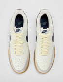Nike Men's Court Vision Low Shoes - Sail/Midnight Navy/Gum Light Brown — 5