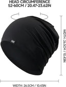 QINGLONGLIN Cooling Skull Cap Sweat Wicking Breathable for Men Women 3 Pack - Black + Grey + Blue — 4
