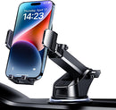 Qifutan Car Phone Holder Mount Phone Mount for Car Windshield Dashboard Air Vent Universal Hands Free Automobile Cell Phone Holder Fit for iPhone Smartphone Camera Mounts | Black-F photo 1