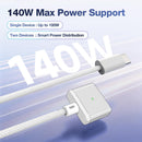 Hugener 140W Magnetic 3 Cable USB-C 6.6FT for MacBook Air Pro Charger 3