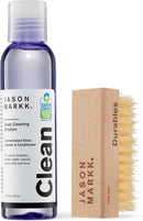 Jason Markk Essential Kit, Shoe Cleaner, 2-Piece Set, Deep Cleaning Solution & Durables Brush, Sneaker Care, Ideal for Footwear, Safe for Midsoles, Full-Grain Leather, Rubber, Plastic, and More, 4oz — 1