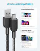 Anker USB A to USB C Cable, Charger Cord (2-Pack, 6 ft, Black) 4