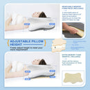 Pain Relief Cervical Pillow for Neck Support, Adjustable Ergonomic Pillow - Grey — 2